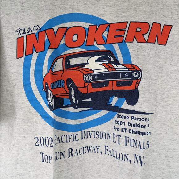 2002 Inyokern Mens Lrg T-Shirt Drag Race Division Finals Top Gun Raceway Fallon - Picture 2 of 11